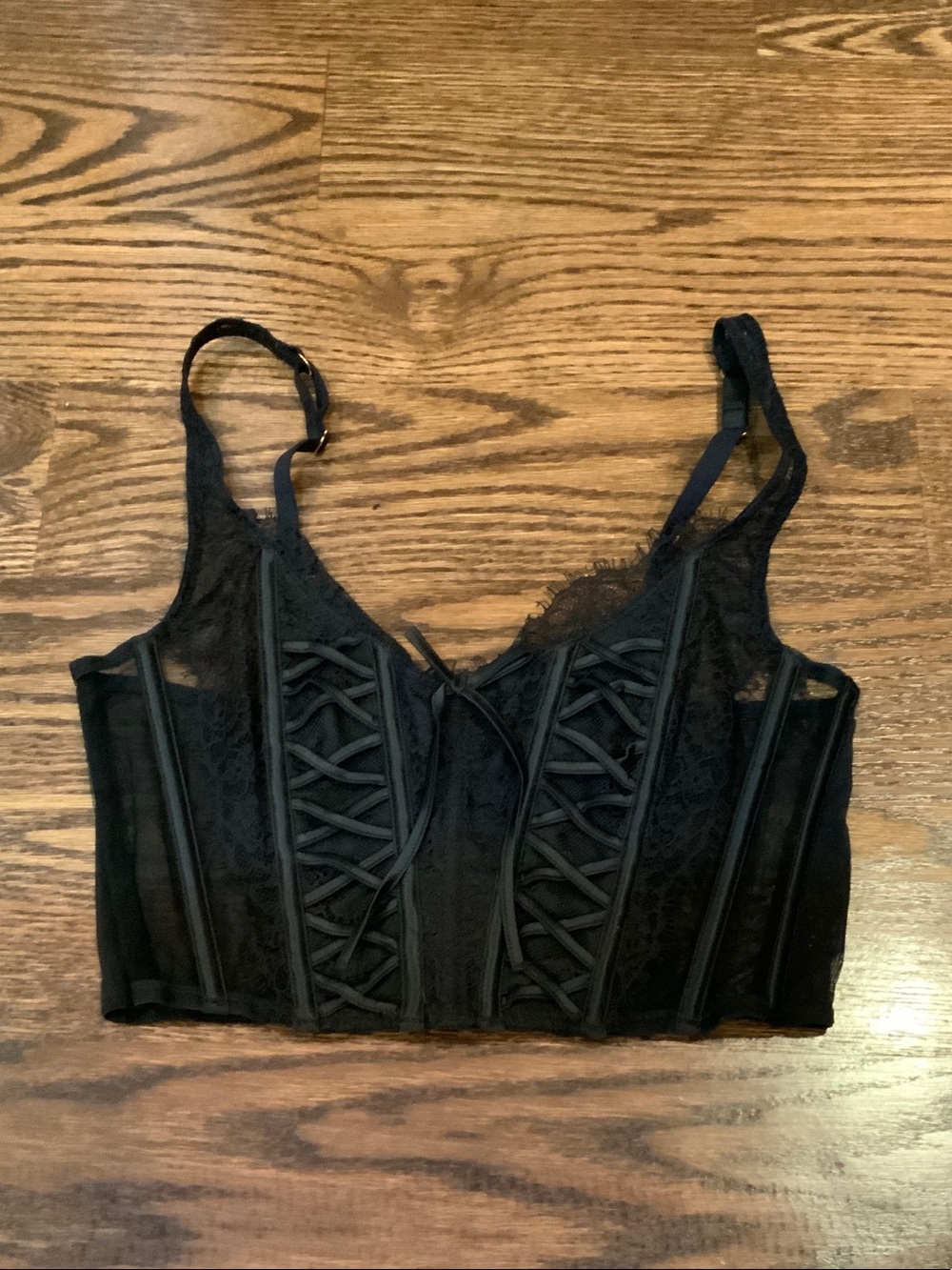 Victoria's Secret Black Lace Corset Bralette